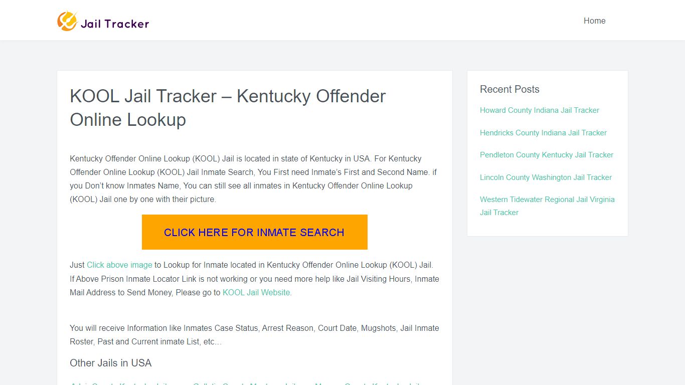 KOOL Jail Tracker - Kentucky Offender Online Lookup ...